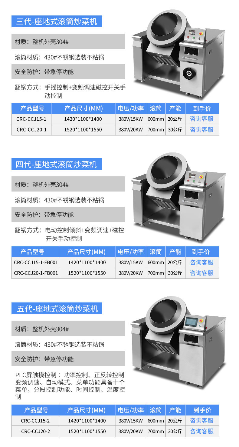 驰能炒菜机产品参数2