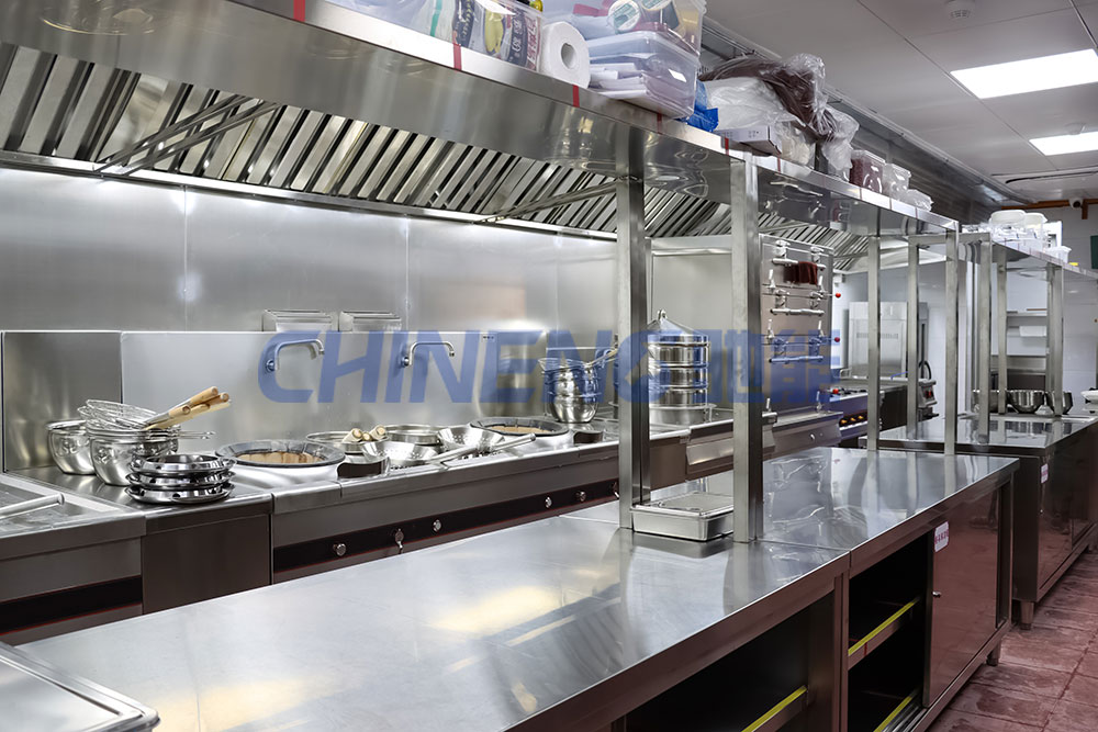 200-300School canteen kitchen 3D Rendering