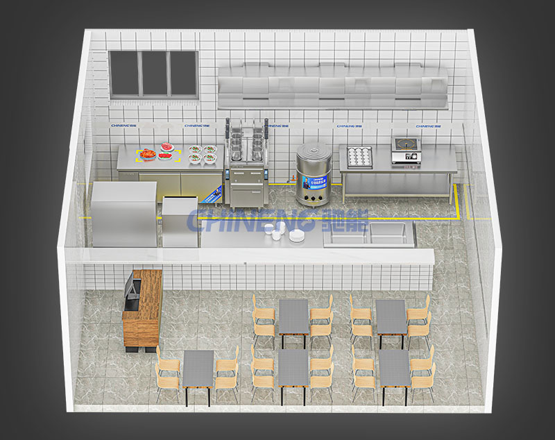 Flavor noodleSoup noodle porridge shop 3D Rendering