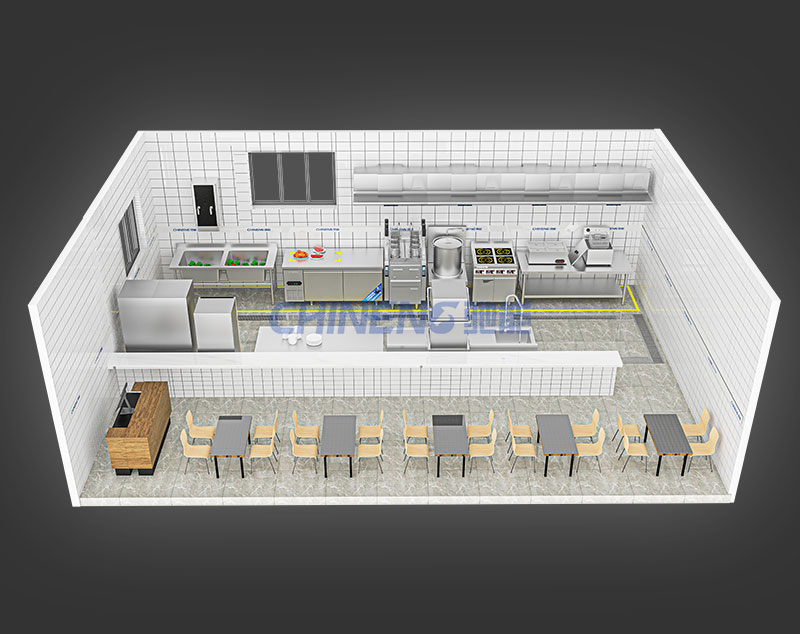 Boutique noodleSoup noodle porridge shop 3D Rendering