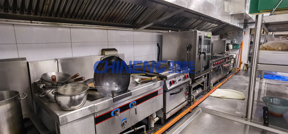 Small Chinese restaurantChinese restaurant kitchen 3D Rendering