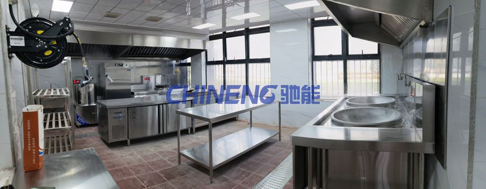 Medium-sized Chinese restaurantChinese restaurant kitchen 3D Rendering