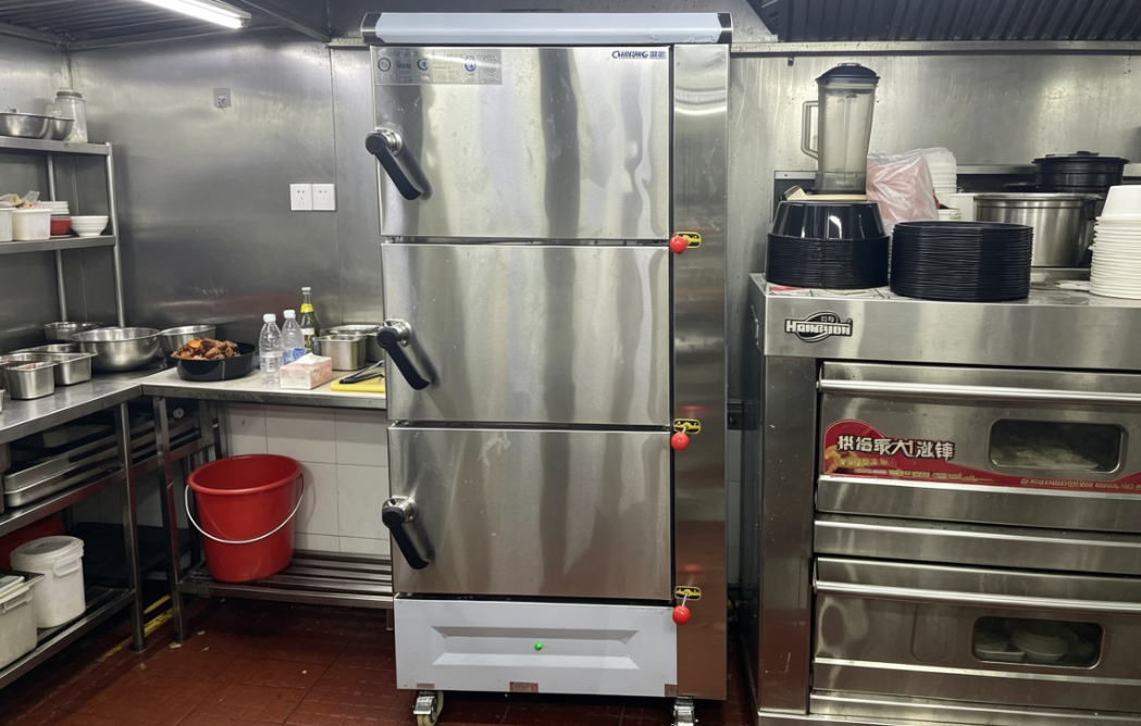 Commercial Seafood Steamer: CHINENG 8138 Series — Electric & Gas, 3-Tier, 90/100/120 cm, Economy/Deluxe/Energy-Saving